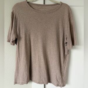Everlane Taupe Crew Neck Tee